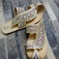 Hand embroidery till work leather Chappals