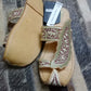 Hand embroidery till work leather Chappals