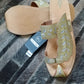 Hand embroidery till work leather Chappals