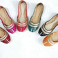 Ladies cutwork leather khussa