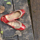 Ladies cutwork leather khussa