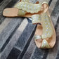 Hand embroidery till work leather Chappals
