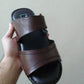 Leather slippers